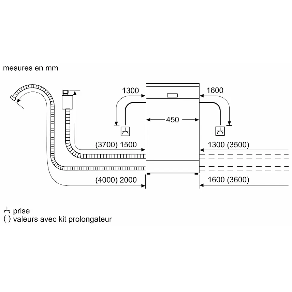 Lave-vaisselle 45cm 10 couverts 46db intégrable avec bandeau metallic Bosch SPI2HKS42E