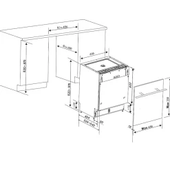 Lave-vaisselle 45cm 10 couverts 47db intégrable avec bandeau Brandt VS1010X
