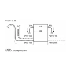 Lave-vaisselle 60cm 12 couverts 48db Bosch SMS25AW05E série 2