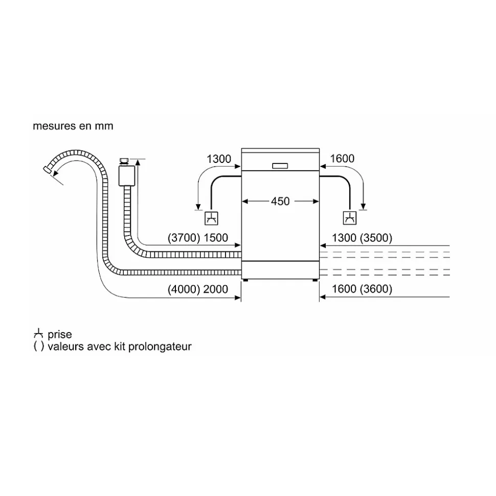 Lave-vaisselle 45cm 10 couverts 44db tout intégrable Bosch SPV6EMX05E