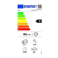 Lave-vaisselle 60cm 14 couverts 44db Beko BDFN26431S
