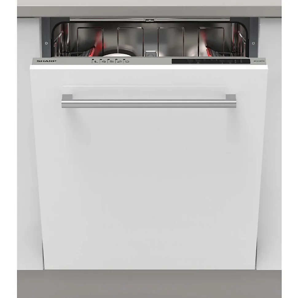 Lave-vaisselle 60cm 13 couverts 47db tout intégrable Sharp QWNI14I47EX