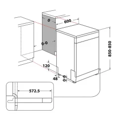 Lave-vaisselle 60cm 14 couverts 46db inox Hotpoint H2FHL626X