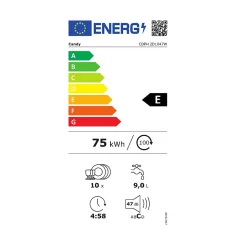 Lave-vaisselle 45cm 10 couverts 47db Candy CDPH2D1047W