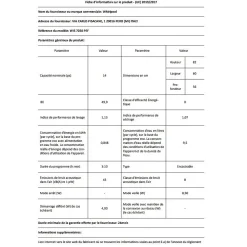 Lave-vaisselle 60cm 14 couverts 43db tout intégrable Whirlpool WIS7030PEF