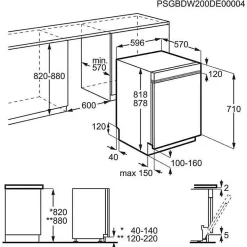 Lave-vaisselle 60cm 14c 42db intégrable avec bandeau Electrolux EEM48300IX série 700 maxiflex