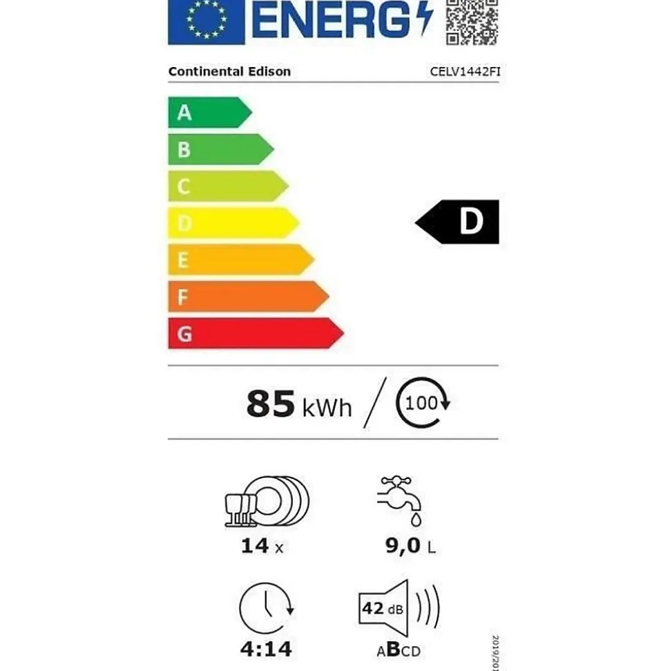 Lave-vaisselle encastrable 14 couverts