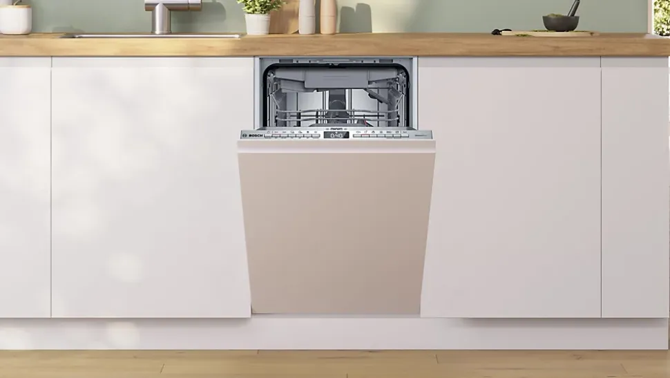 Lave-vaisselle encastrable 10 couverts Bosch SPV4EMX17E l.44,8 x H.81,5 x P.55 cm blanc