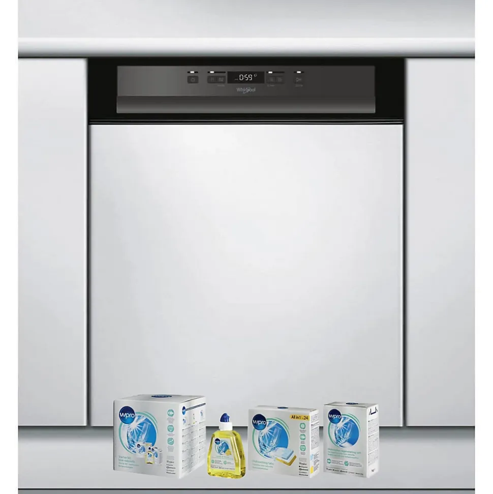Lave-vaisselle Intégrable encastrable bandeau noir 44dB 14 converts 60cm Natural Dry WHIRLPOOL