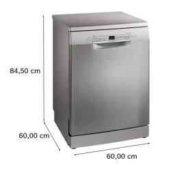 Lave-vaisselle pose libre BOSCH SMS2HVI02E SER2 - 14 couverts - Induction - L60cm - 46 dB - tiroir a couverts - Inox