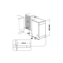 Lave-vaisselle pose libre WHIRLPOOL 10 Couverts 45cm E, WSFO3T223P