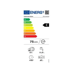 Lave-vaisselle pose-libre - CONTINENTAL EDISON - CELV1544IWP - 15 couverts - Inverter - 60 cm - 42 dB - Blanc