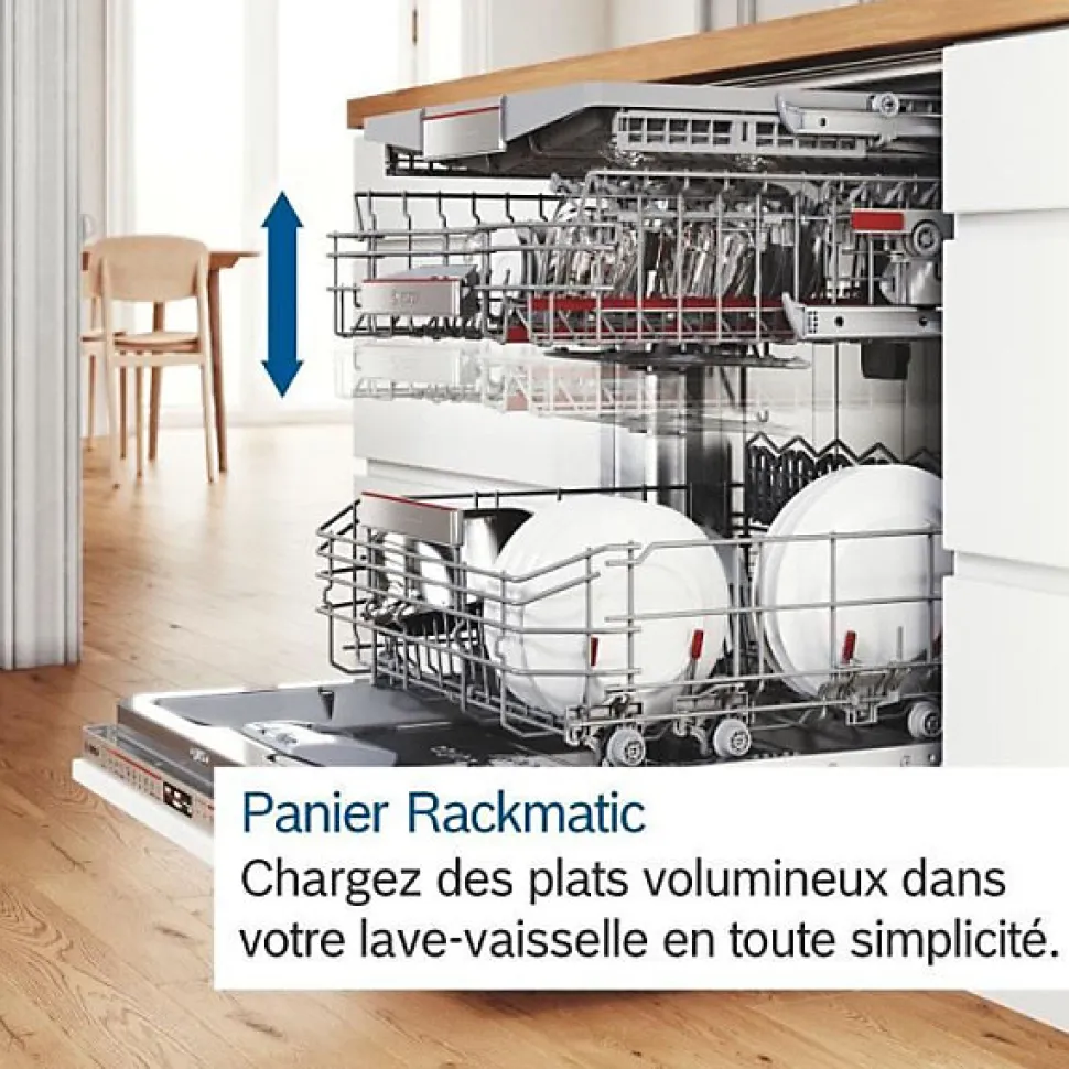 Lave-vaisselle pose-libre BOSCH SMS6ZCI11F SER6 - 14 couverts - Induction - L60cm - 40 dB - Classe B - Inox