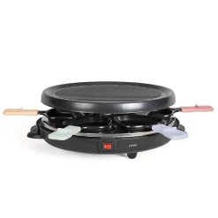 Livoo - Appareil à raclette 6 personnes DOC207P - 800W, plateau grill amovible, 29x29 cm, accessoires
