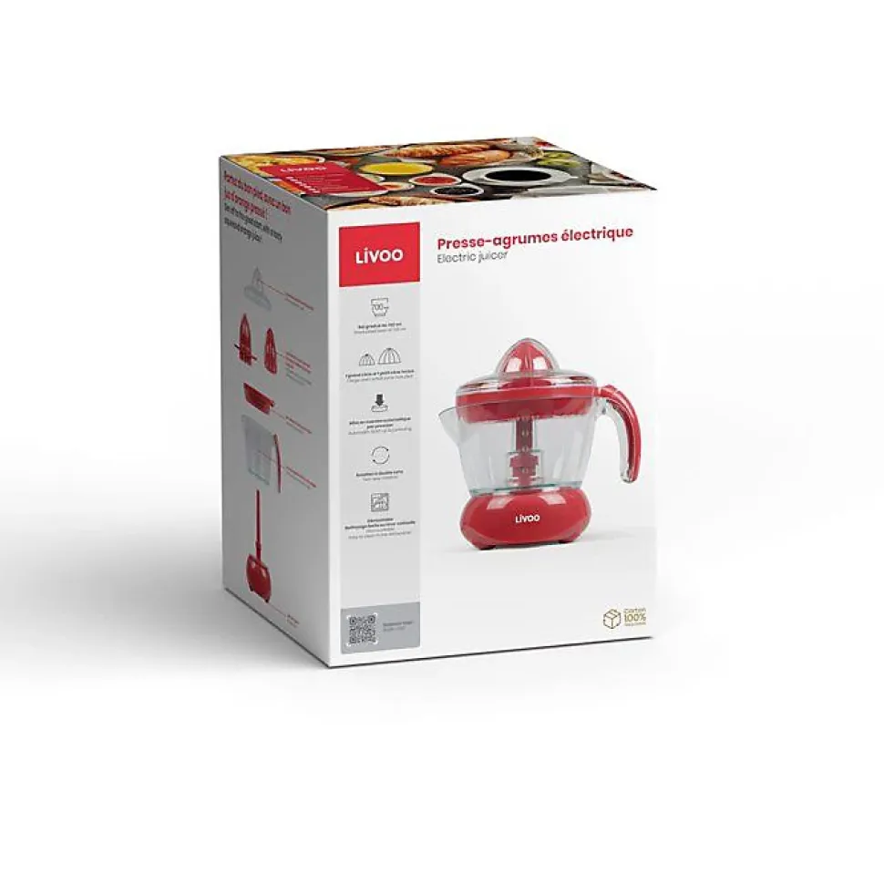 Livoo DOD131RC Presse-agrumes électrique - Jusqu'à 65 tours par minute