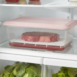 Lot 3 bacs de décongélation avec grille 4,2 L (couvercles de couleurs assorties). Hôtellerie, restauration, cuisines. Sans BPA