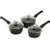 Lot 3 Casserole PREMIUM 16 / 18 / 20 CM Fonte d'Aluminium Manche Amovible - Pradel