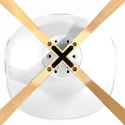 Lot 2 Chaises Scandinaves Coussin Tissu Patchwork Pieds Bois Clair LAO (bleu)