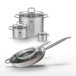 Lot 3 Faitouts 12/20/26cm & 2 Poêles 24/32cm Elo Relief Solution