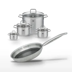 Lot 4 Faitouts Elo Relief Solution 12/16/20/26cm & Poêle 28cm