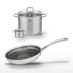 Lot 1 Poêle 28cm et 2 Faitouts 12/26cm Elo Relief Evolution