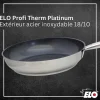 Lot 2 Poêles 24/28cm & 2 Faitouts 12/20cm Elo Profi Therm Platinum