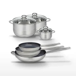 Lot 3 Poêles 24/28/32cm Elo Profi Therm Platinum et 3 Faitouts Elo Brillant