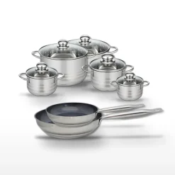 Lot 2 Poêles 24/28cm et 5 Faitouts 12/14/16/20/24cm Elo Profi Therm Platinum