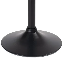 Lot 2 Tabourets De Bar Design Coussin Simili Pivotant Hauteur Réglable SIG (noir Intégral)