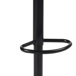 Lot 2 Tabourets De Bar Design Coussin Simili Pivotant Hauteur Réglable SIG (noir Intégral)