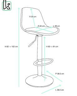Lot 2 Tabourets De Bar Design Coussin Simili Pivotant Hauteur Réglable SIG (noir Intégral)
