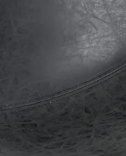 Lot 2 Tabourets De Bar Industriels Simili Rembourré Effet Vintage Pieds Métal Helio 64 (noir Gris)