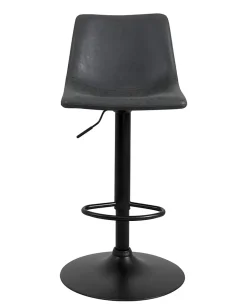 Lot 2 Tabourets De Bar Industriels Simili Rembourré Effet Vintage Pivotant Hauteur Réglable Helio