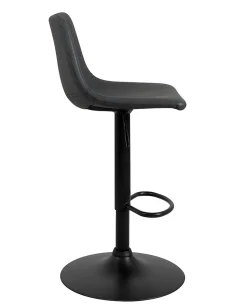 Lot 2 Tabourets De Bar Industriels Simili Rembourré Effet Vintage Pivotant Hauteur Réglable Helio