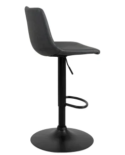 Lot 2 Tabourets De Bar Industriels Simili Rembourré Effet Vintage Pivotant Hauteur Réglable Helio