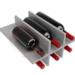 Îlot Cuisine Buffet Desserte Veinure Bois Rangement Gris Blackcolors