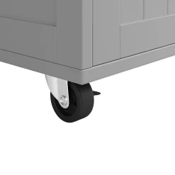 Îlot Cuisine Buffet Desserte Veinure Bois Rangement Gris Blackcolors