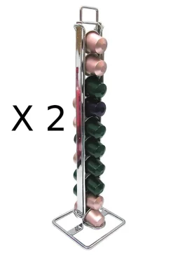 Lot de 2 Porte dosettes 20 capsules Nespresso