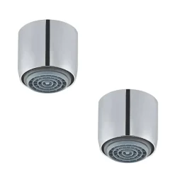 Lot de 2 aérateurs antitartre avec limiteur de débit 1,9 l/min F 22x1 PRESTO chromé