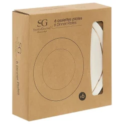 Lot de 6 assiettes plates Selena diamètre 26cm - Atmosphera