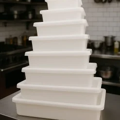 Lot de 10 Bacs alimentaires (10,7L - Avec couvercle) - Cuisines, restaurants, poissonneries, écoles, traiteurs