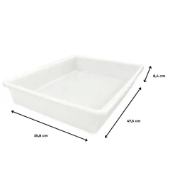 Lot de 6 bacs blanches alimentaires (10,7l - avec couvercle) - Cuisines, restaurants, boucheries, poissonneries, traiteurs