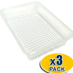 Lot de 3 Bacs de décongélation avec grille de 4,2 L. Restaurants, hôtels, cuisines... Sans BPA