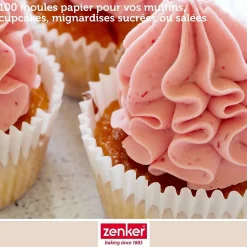 Lot de 100 barquettes alimentaires en papier 2,5 cm Zenker Smart pastry
