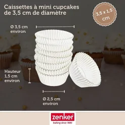 Lot de 100 barquettes alimentaires en papier 2,5 cm Zenker Smart pastry