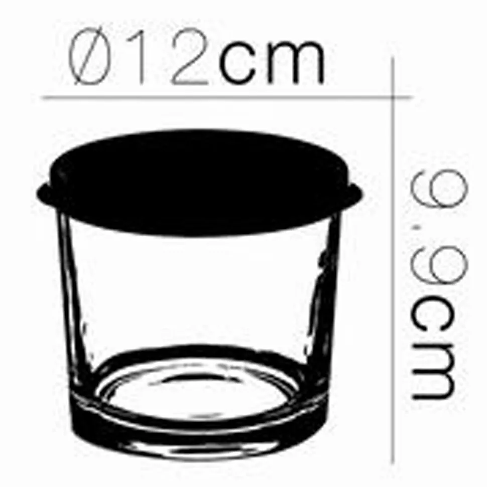 Lot de 12 boîte de conservation rond avec couvercle hermétique, frigoverre en verre - Diamètre 12 x Hauteur 9.9 cm