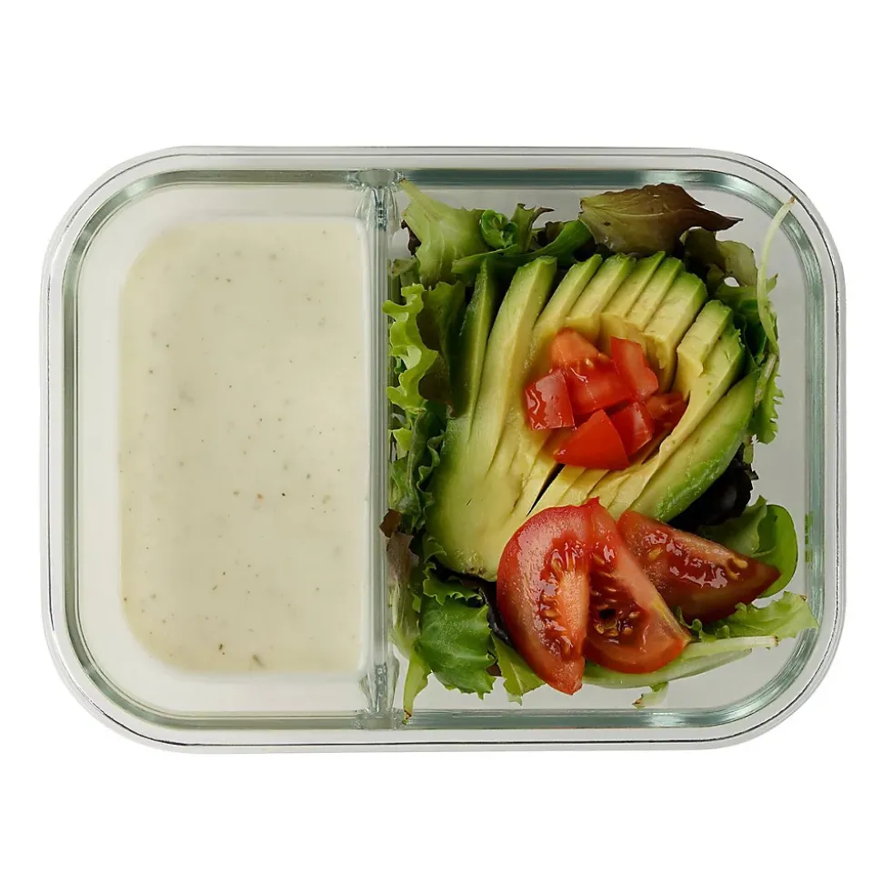 Lot de 2 boîtes à repas en verre avec deux compartiments 1000 ml Fackelmann Move