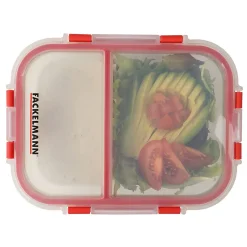 Lot de 2 boîtes à repas en verre avec deux compartiments 1000 ml Fackelmann Move