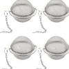 Lot de 4 boules à thé en acier inoxydable 304
