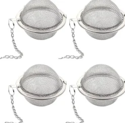Lot de 4 boules à thé en acier inoxydable 304